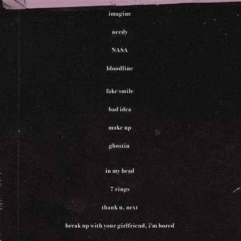 thank u next track list.